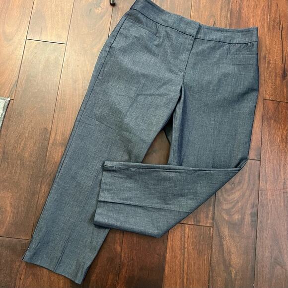 Ann Taylor Factory The Ankle Signature Grey Subtle Pattern Dress Pant Size 8 - Picture 5 of 10